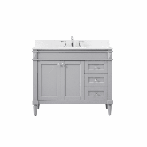 Elegant Bennett 42" Single Bathroom Vanity - Grey - VF31842GR-BS