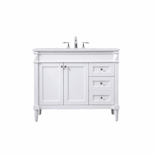 Elegant Bennett 42" Single Bathroom Vanity - White - VF31842WH