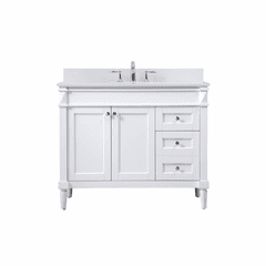 Elegant Bennett 42" Single Bathroom Vanity - White - VF31842WH-BS