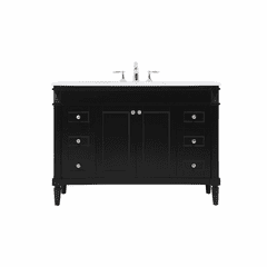 Elegant Bennett 48" Single Bathroom Vanity - Black - VF31848BK