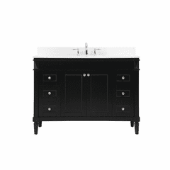 Elegant Bennett 48" Single Bathroom Vanity - Black - VF31848BK-BS