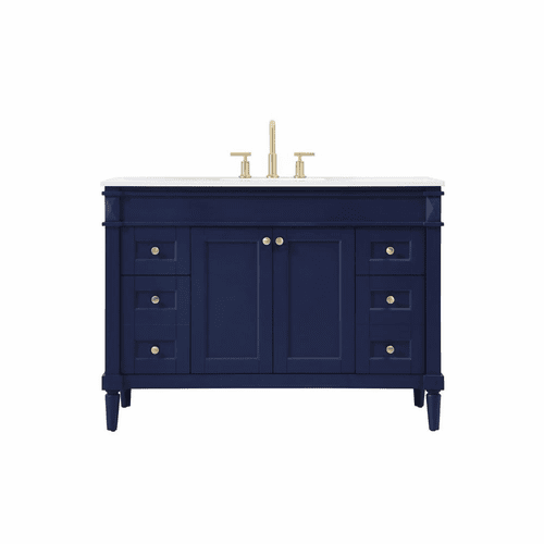 Elegant Bennett 48" Single Bathroom Vanity - Blue - VF31848BL