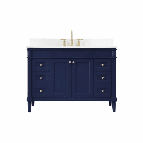 Elegant Bennett 48" Single Bathroom Vanity - Blue - VF31848BL-BS