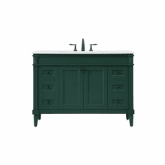 Elegant Bennett 48" Single Bathroom Vanity - Green - VF31848GN
