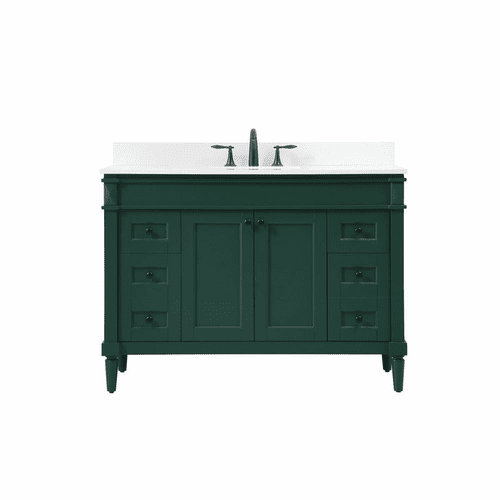 Elegant Bennett 48" Single Bathroom Vanity - Green - VF31848GN-BS