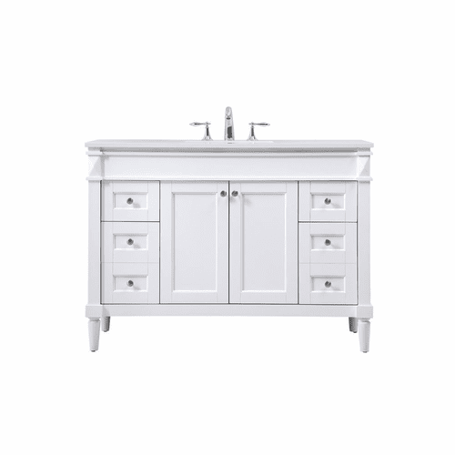 Elegant Bennett 48" Single Bathroom Vanity - White - VF31848WH