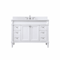 Elegant Bennett 48" Single Bathroom Vanity - White - VF31848WH-BS