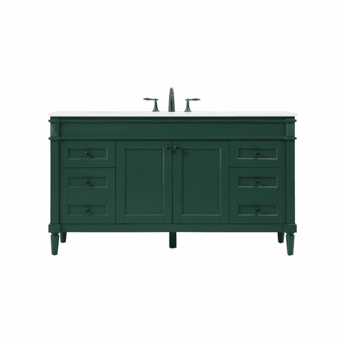 Elegant Bennett 60" double bathroom Vanity - Green - VF31860DGN