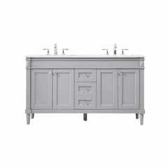 Elegant Bennett 60" double bathroom Vanity - Grey - VF31860DGR
