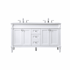 Elegant Bennett 60" double bathroom Vanity - White - VF31860DWH