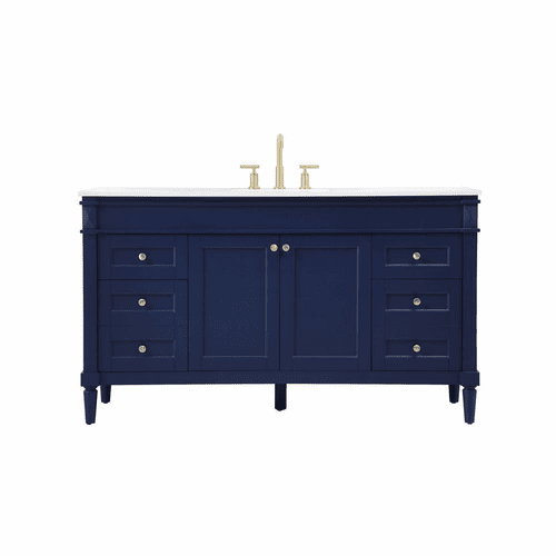 Elegant Bennett 60" Single Bathroom Vanity - Blue - VF31860BL