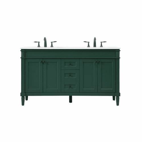 Elegant Bennett 60" Single Bathroom Vanity - Green - VF31860GN