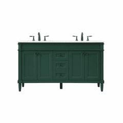 Elegant Bennett 60" Single Bathroom Vanity - Green - VF31860GN