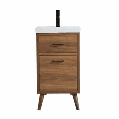 Elegant Boise 18" Bathroom Vanity - Walnut Brown - VF41018WB