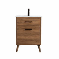 Elegant Boise 24" Bathroom Vanity - Walnut Brown - VF41024WB