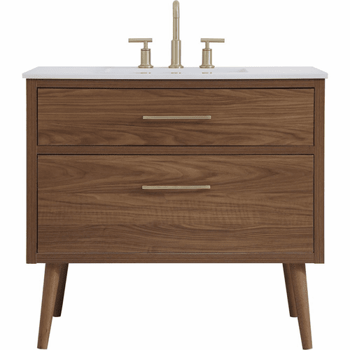 Elegant Boise 36" Bathroom Vanity - Walnut Brown - VF41036WB