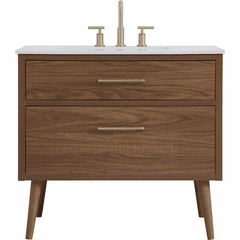 Elegant Boise 36" Bathroom Vanity - Walnut Brown - VF41036WB