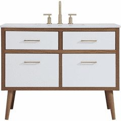 Elegant Boise 42" Bathroom Vanity - White - VF41042WH