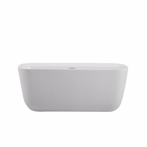 Elegant Calum 59" Soaking Bathtub - Glossy White - BT10559GW