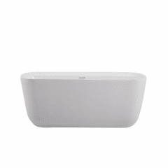 Elegant Calum 59" Soaking Bathtub - Glossy White - BT10559GW