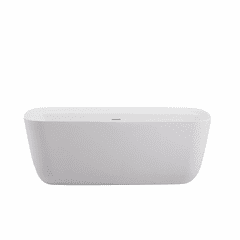 Elegant Calum 67" Soaking Bathtub - Glossy White - BT10567GW
