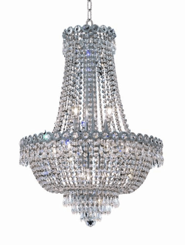 Elegant Century 12-LT Chrome Chandelier Clear Royal Cut Crystal - V1900D20C/RC