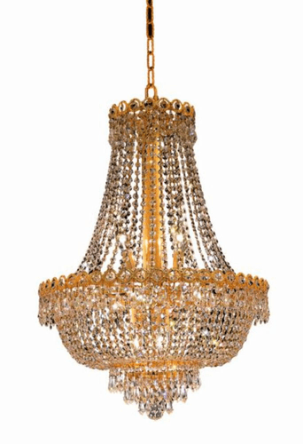 Elegant Century 12-LT Gold Chandelier Clear Royal Cut Crystal - V1900D20G/RC