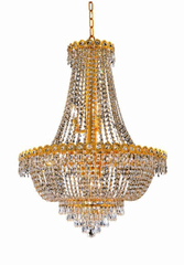 Elegant Century 12-LT Gold Chandelier Clear Royal Cut Crystal - V1900D24G/RC