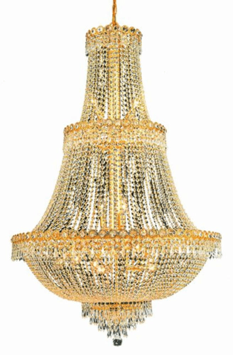 Elegant Century 17-LT Gold Chandelier Clear Royal Cut Crystal - V1900G30G/RC
