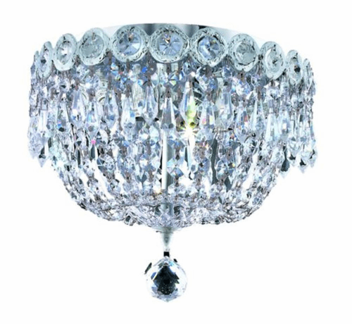 Elegant Century 3-LT Chrome Flush Mount Clear Royal Cut Crystal - V1900F10C/RC