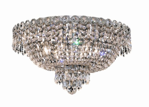 Elegant Century 6-LT Chrome Flush Mount Clear Royal Cut Crystal - V1900F18C/RC