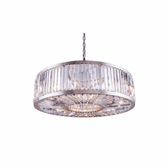 Elegant Chelsea 10-LT Polished Nickel Chandelier Clear Royal Cut Crystal - 1203G43PN/RC