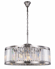 Elegant Chelsea 10-LT Polished Nickel Chandelier Clear Royal Cut Crystal - 1233D35PN/RC