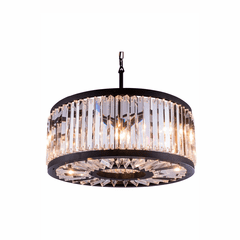 Elegant Chelsea 8-LT Matte Black Chandelier Clear Royal Cut Crystal - 1203D28MB/RC