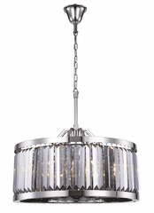 Elegant Chelsea 8-LT Polished Nickel Chandelier Silver Shade Royal Cut Crystal - 1233D28PN-SS/RC