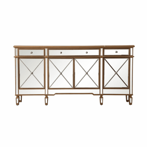 Elegant Contempo 72" Mirrored Credenza - Gold - MF6-2111GC