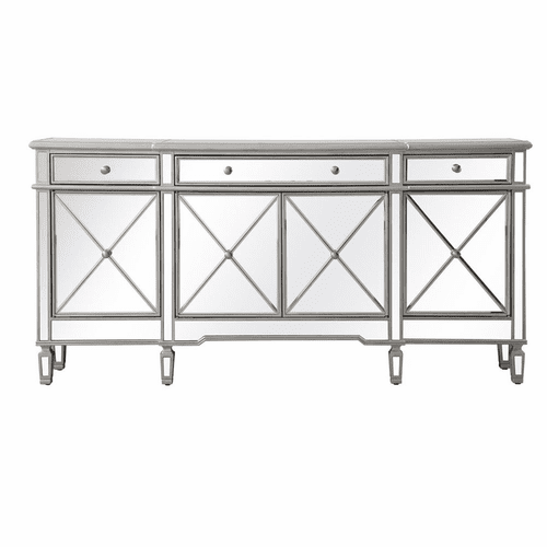 Elegant Contempo 72" Mirrored Credenza - Silver - MF6-2111SC