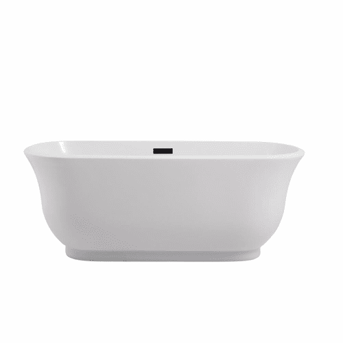 Elegant Coralie 59" Soaking Bathtub - Glossy White - BT10259GW