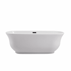 Elegant Coralie 67" Soaking Bathtub - Glossy White - BT10267GW