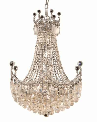 Elegant Corona 18-LT Chrome Chandelier Clear Royal Cut Crystal - V8949D24C/RC