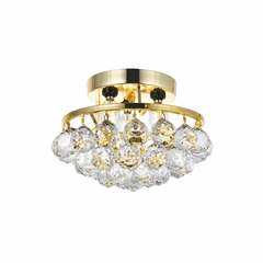 Elegant Corona 3-LT Chrome Flush Mount Clear Royal Cut Crystal - V9805F10G/RC