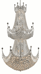 Elegant Corona 36-LT Chrome Chandelier Clear Royal Cut Crystal - V8949G36C/RC