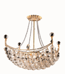 Elegant Corona 8-LT Gold Chandelier Clear Royal Cut Crystal - V9800D20G/RC Elegant Corona 8-LT Gold Chandelier Clear Royal Cut Crystal - V9800D20G/RC