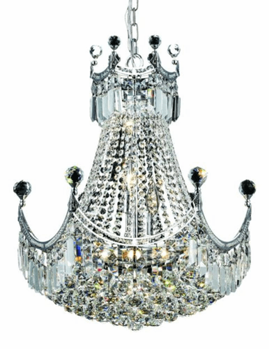 Elegant Corona 9-LT Chrome Chandelier Clear Royal Cut Crystal - V8949D20C/RC