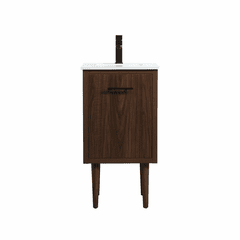 Elegant Cyrus 18" Single Bathroom Vanity - Walnut - VF48018MWT