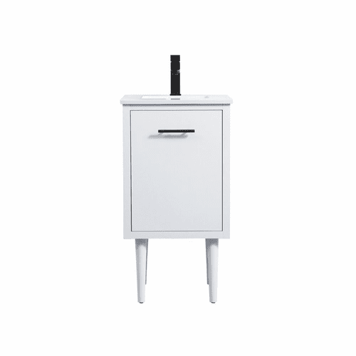 Elegant Cyrus 18" Single Bathroom Vanity - White - VF48018MWH