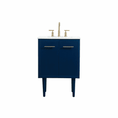 Elegant Cyrus 24" Single Bathroom Vanity - Blue - VF48024MBL