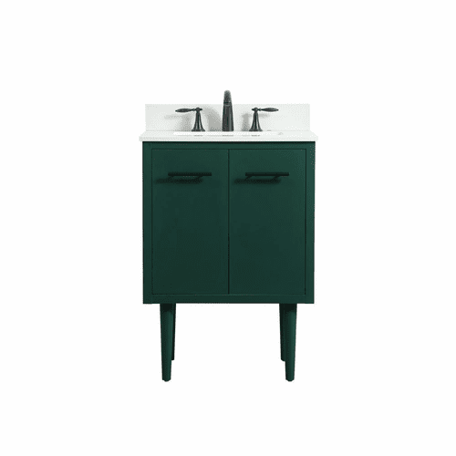 Elegant Cyrus 24" Single Bathroom Vanity - Green - VF48024MGN-BS