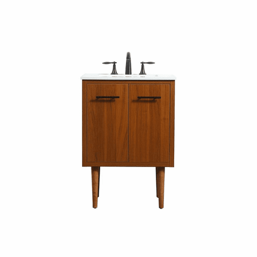 Elegant Cyrus 24" Single Bathroom Vanity - Teak - VF48024MTK