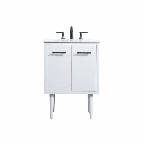 Elegant Cyrus 24" Single Bathroom Vanity - White - VF48024MWH